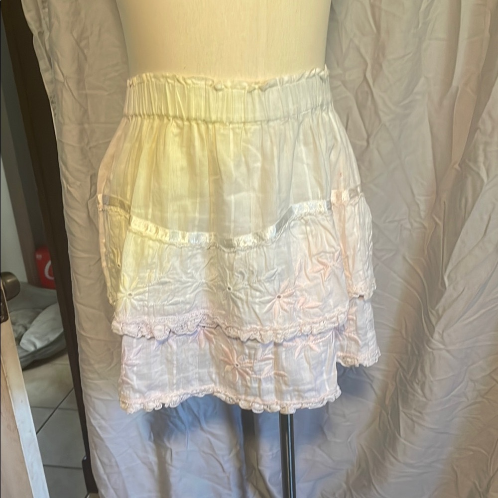 Multicolor love shack fancy skirt